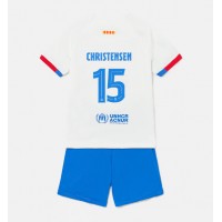 Barcelona Andreas Christensen #15 Auswärts Trikotsatz Kinder 2023-24 Kurzarm (+ Kurze Hosen)